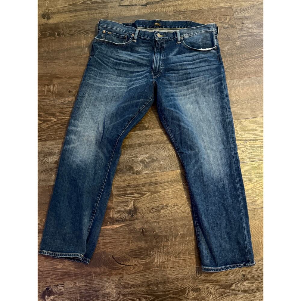 Mens Polo Ralph Lauren Dark Wash Blue Jeans Big and Tall 40x30